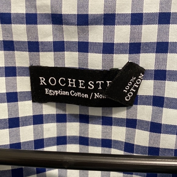 Mens Rochester Long Sleeve Button Up Egyptian Cotton Non Iron Shirt - Picture 4 of 7